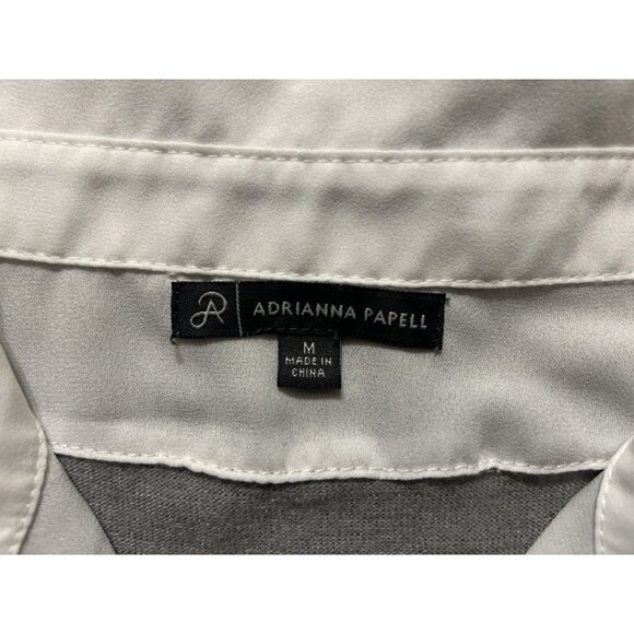 Adrianna papell Women’s V-neck Sweater Vest And Layered Blouse Size Medium - Picture 6 of 12